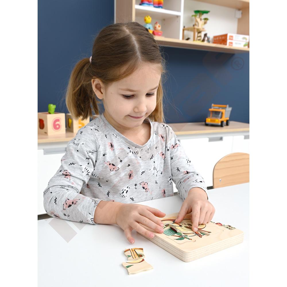 Edukační vícevrstvé puzzle - jablko