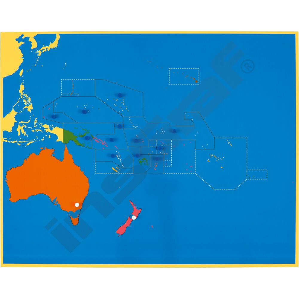 Montessori puzzle- Mapa Oceánie