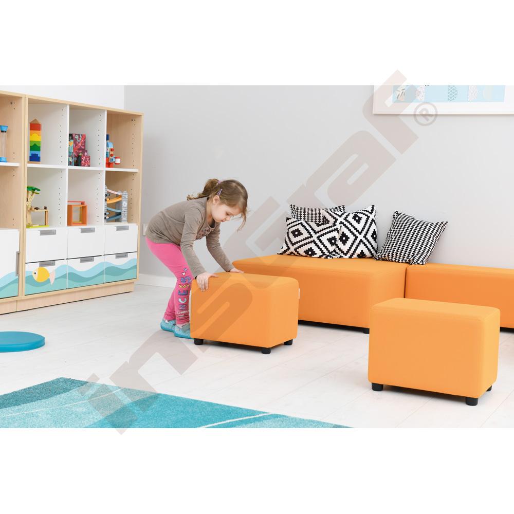 Taburetka Blocco Mini 1-miestna - oranžová