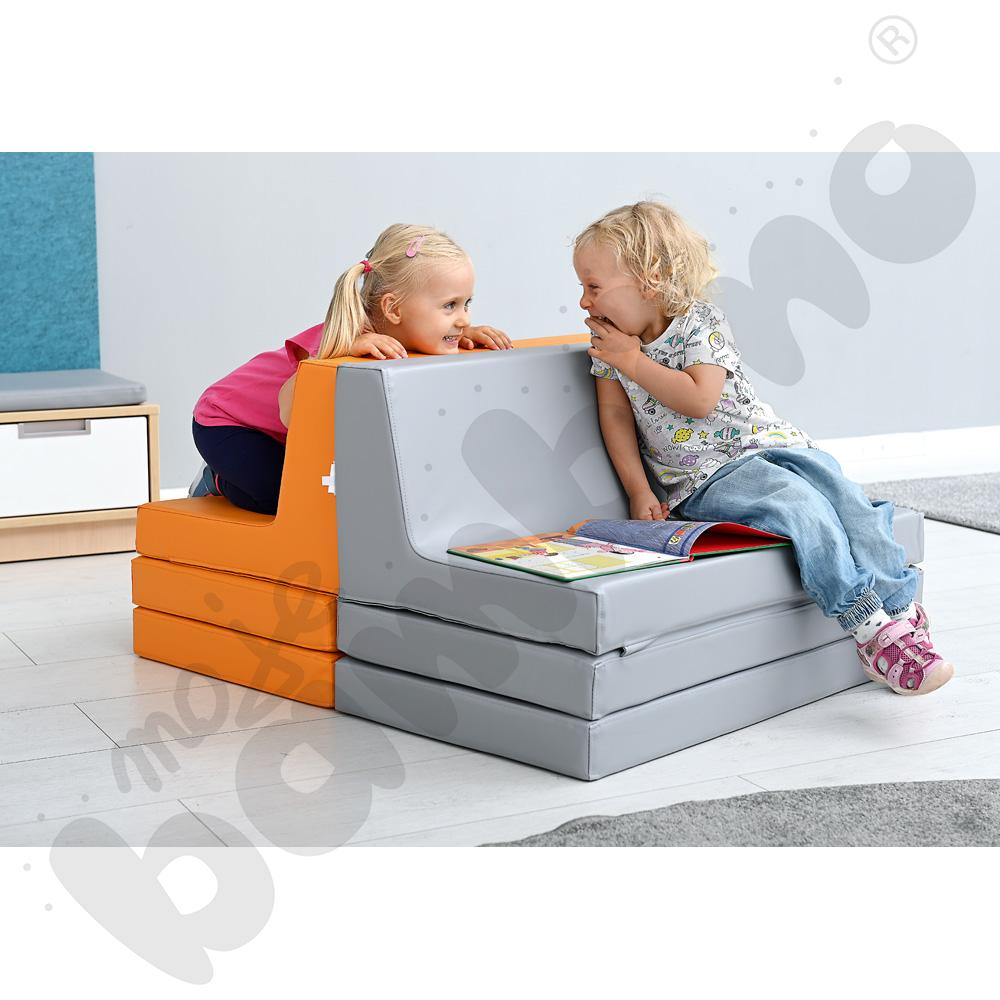 Kanapka rozkładana - szara