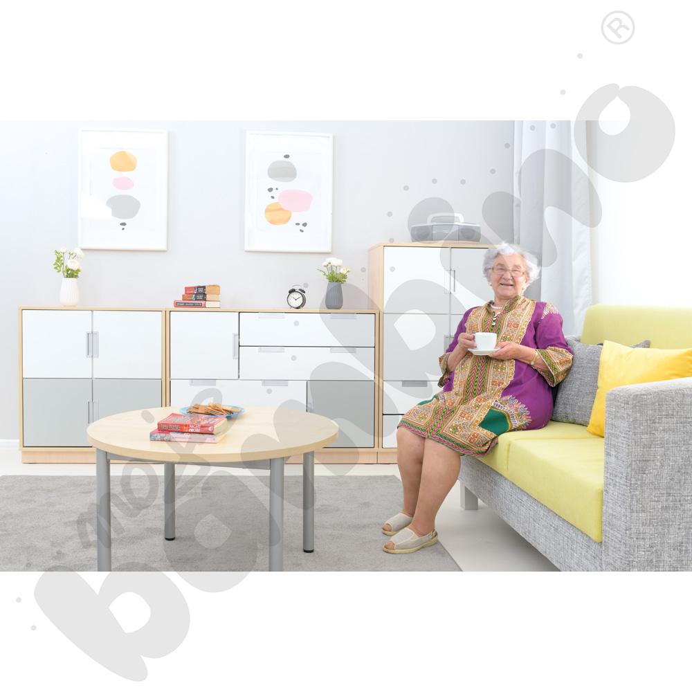 Niski stół kawowy Expo śr. 80 cm - klon 375