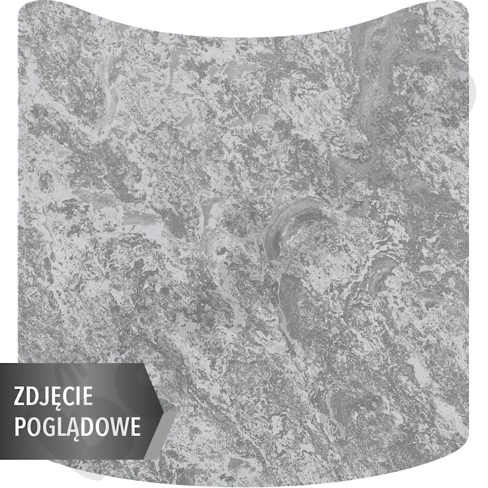 Stół Cichy kwadrat falisty 70x72, blat szary, narożniki zaokrąglone, rozm. 3