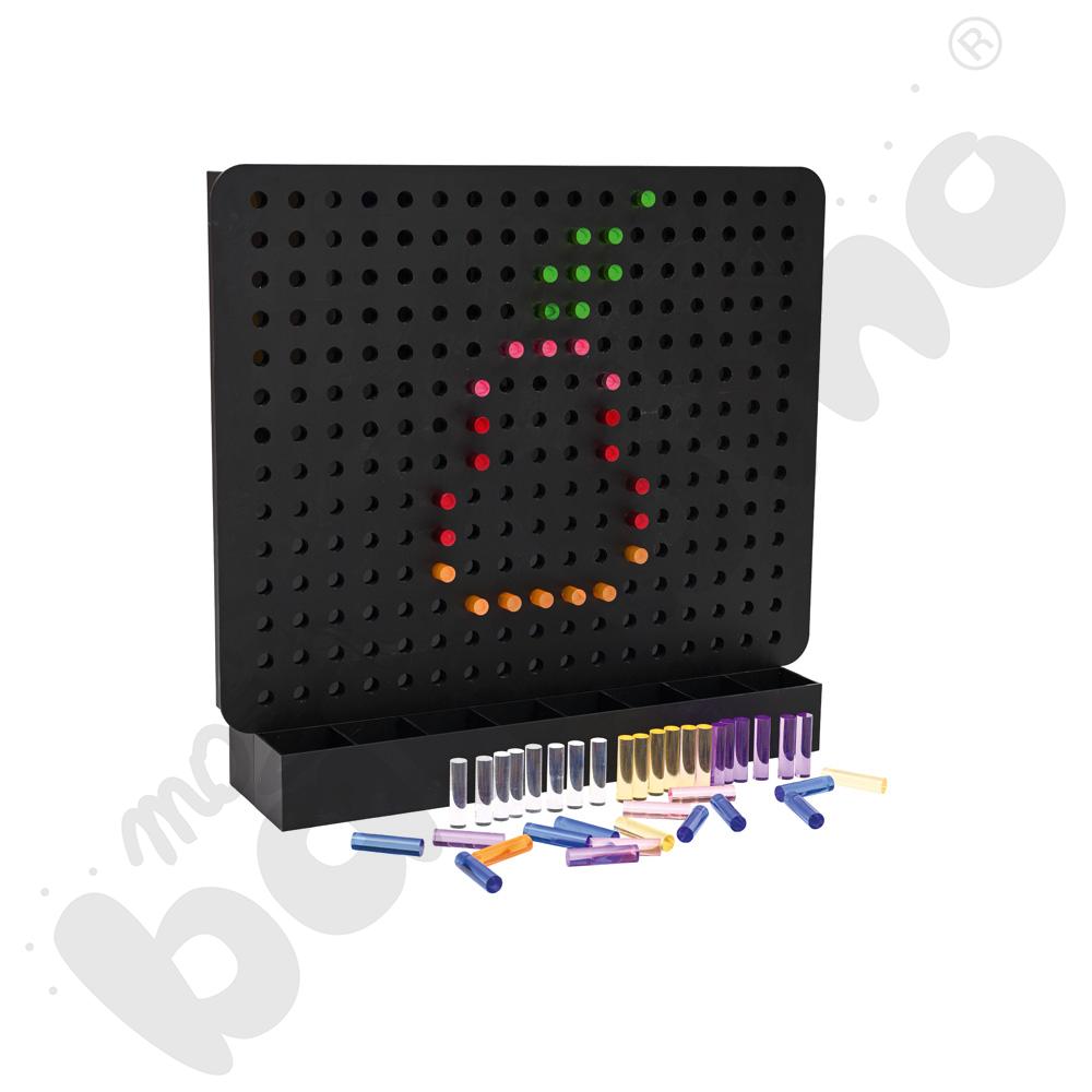 Ściana świetlna z kołeczkami