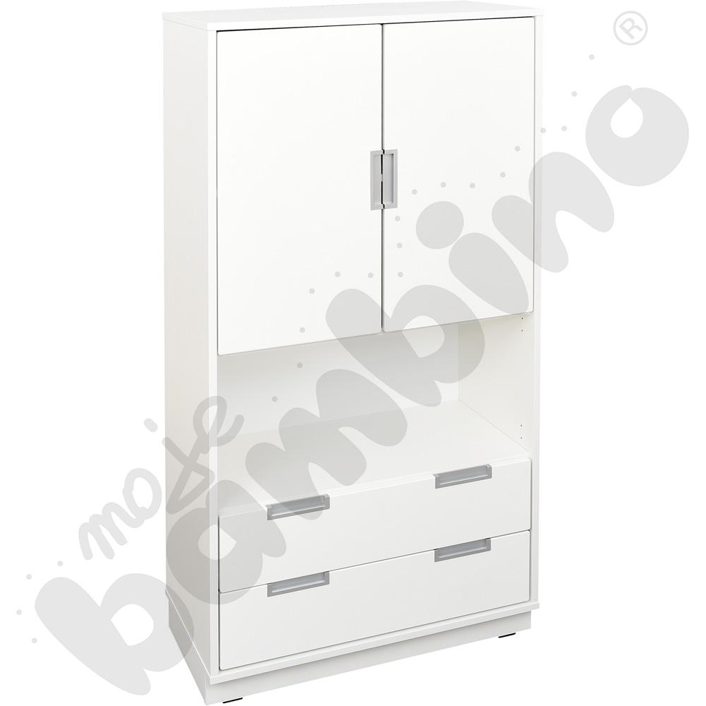 Quadro – szafka XL z 3 półkami, biała