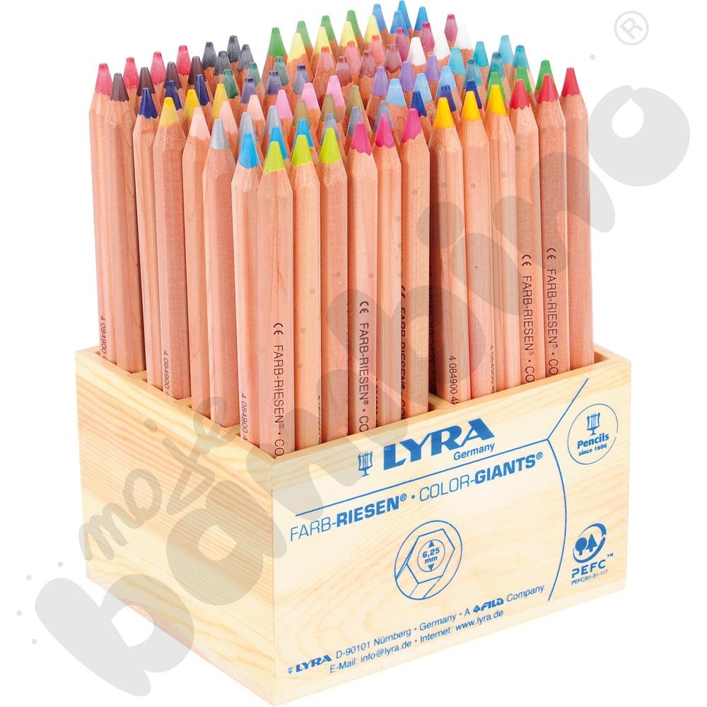 Kredki Color Giants - 96 szt. oprawa drewniana 