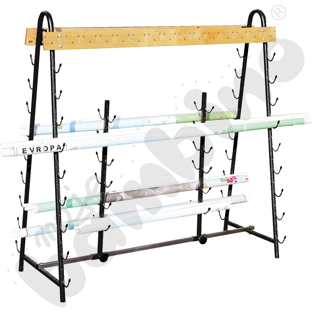 Stojak na 30 map czarny