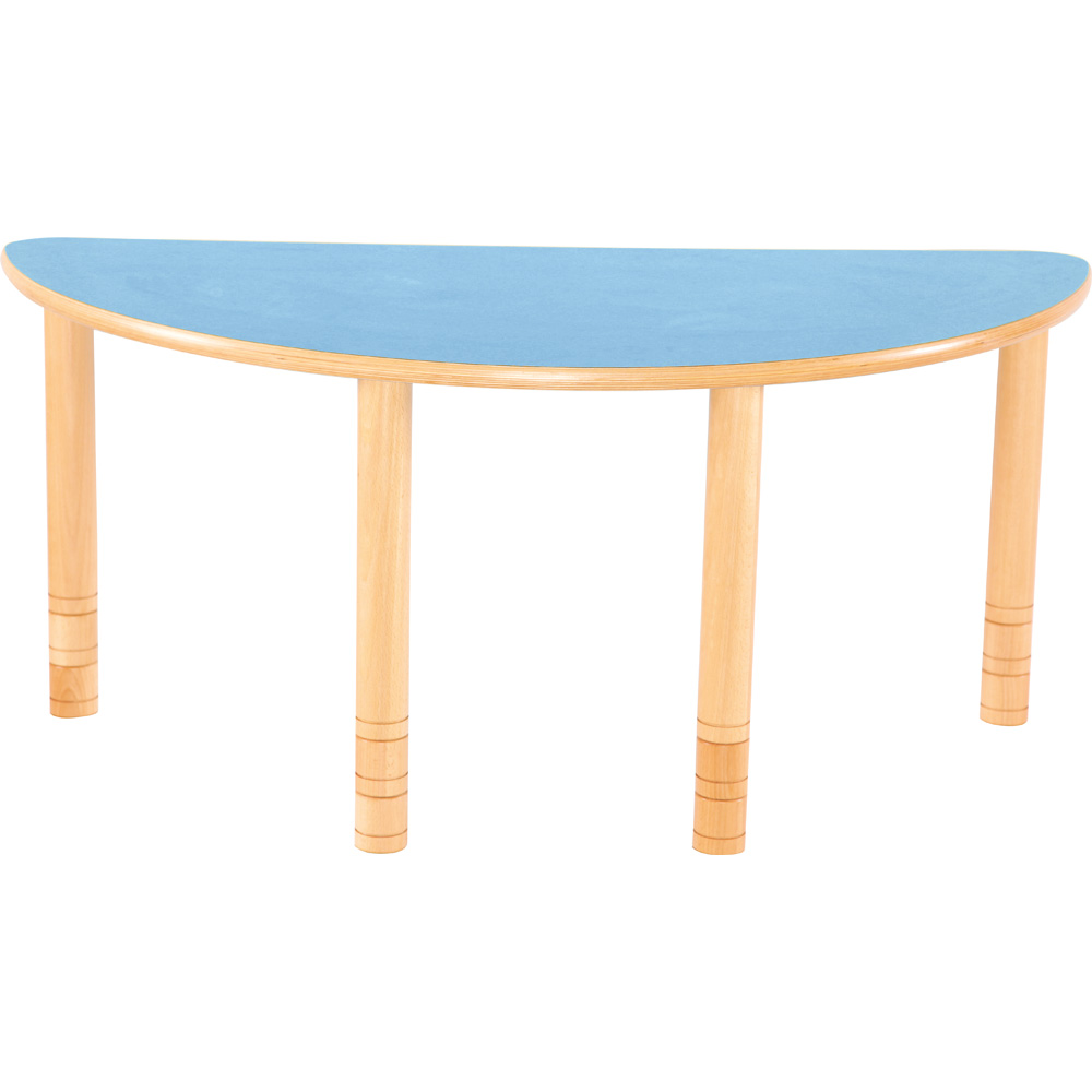 Polkruhový stôl Flexi, výška 40-58 cm - k stoličkám 21-35 cm (veľ. 1-3) - bledomodrá