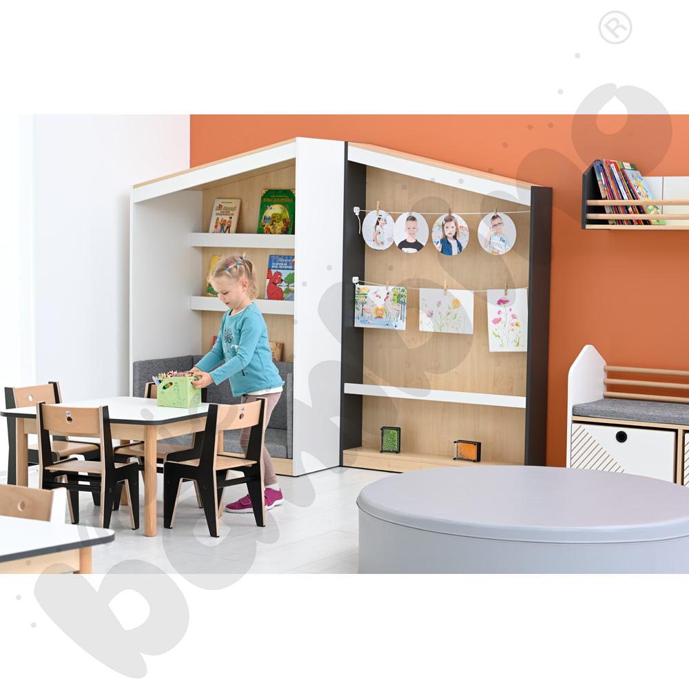 Szafka na prace plastyczne FLO lewa antracyt