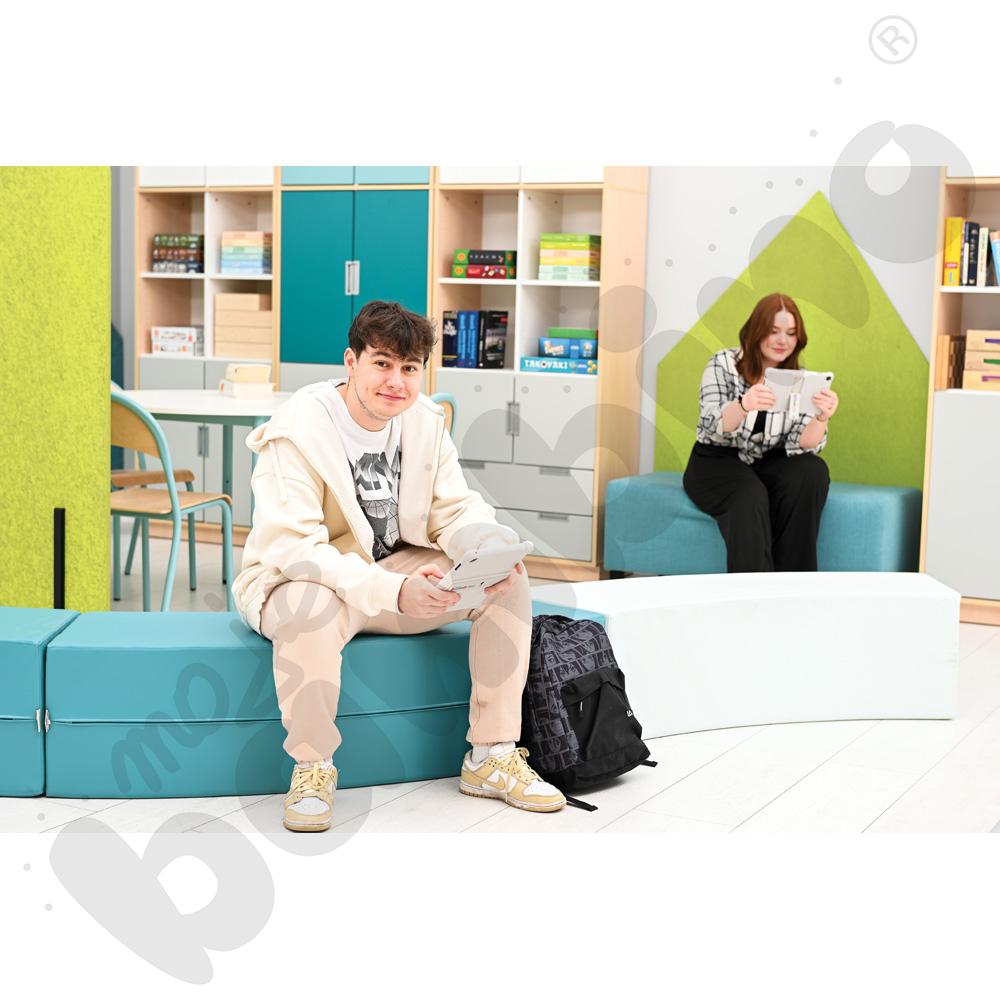 Siedzisko Paolo długie, błękitny pastel