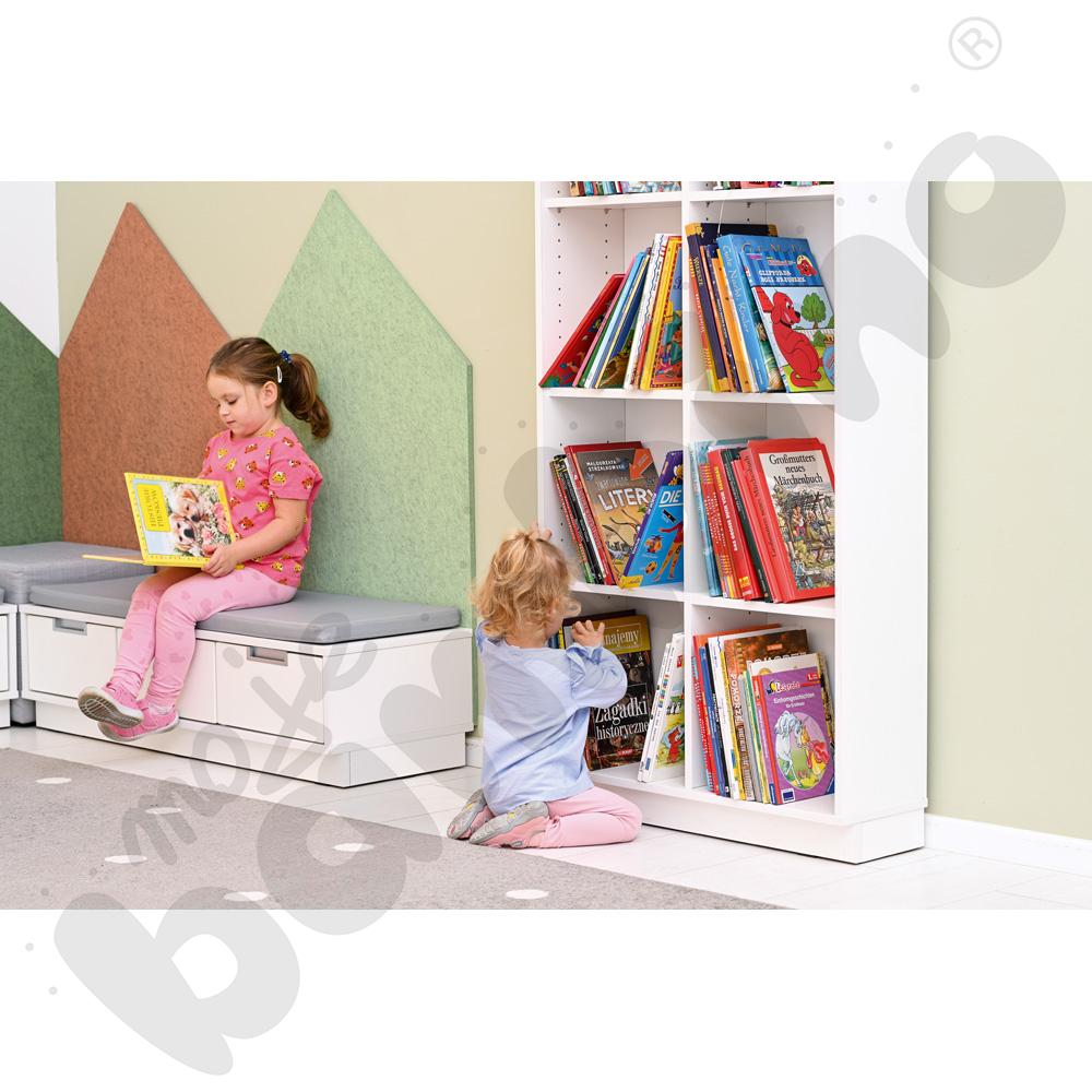 Quadro – regał XL płytki – biały