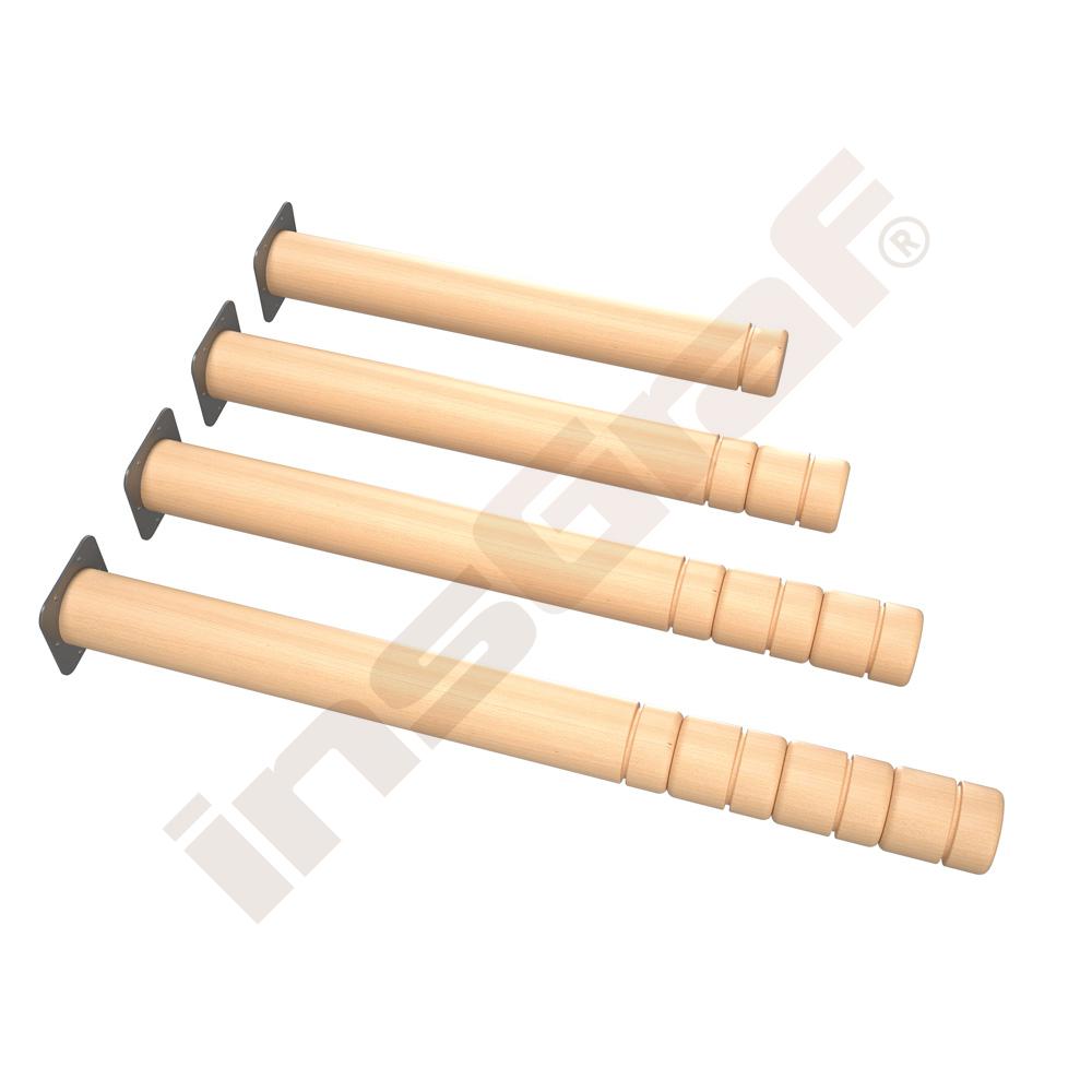Okrúhle nohy k stolom Flexi,  4 ks, veľ. 0-3 (40-58 cm)