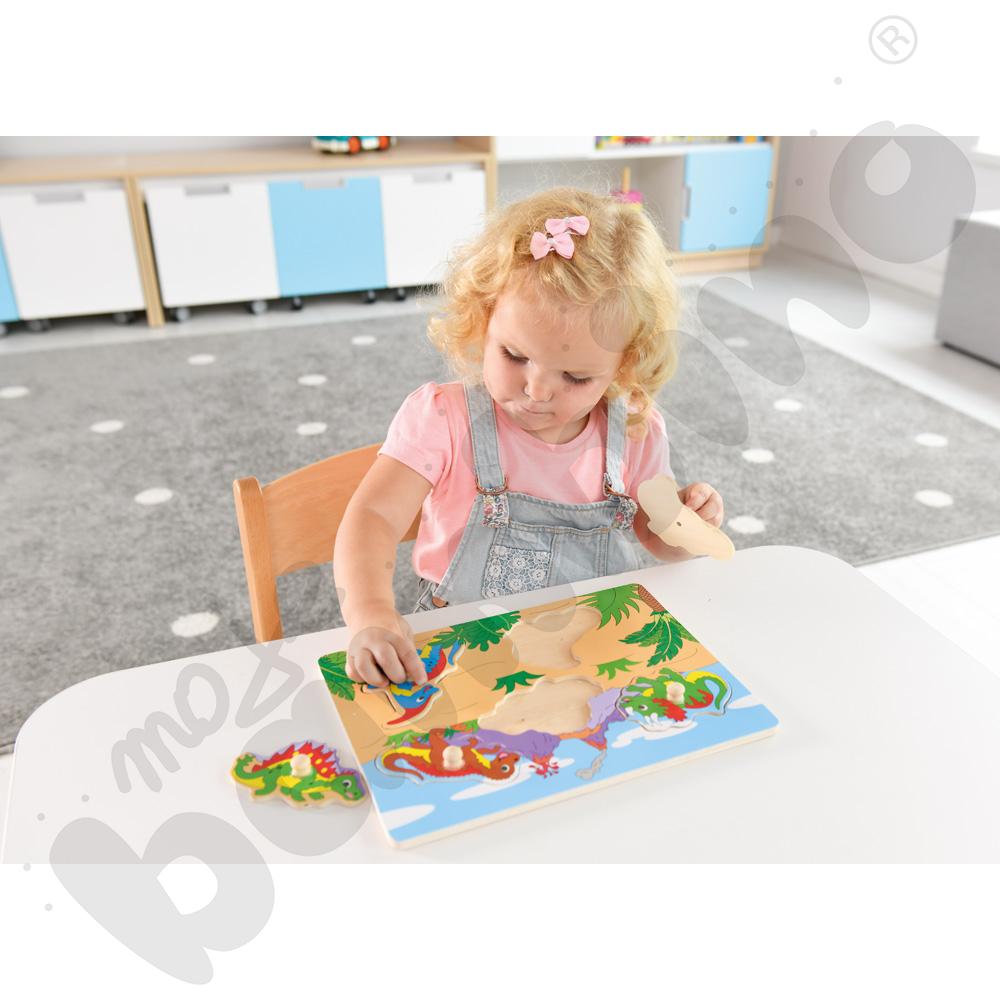 Układanka drewniana - dinozaury