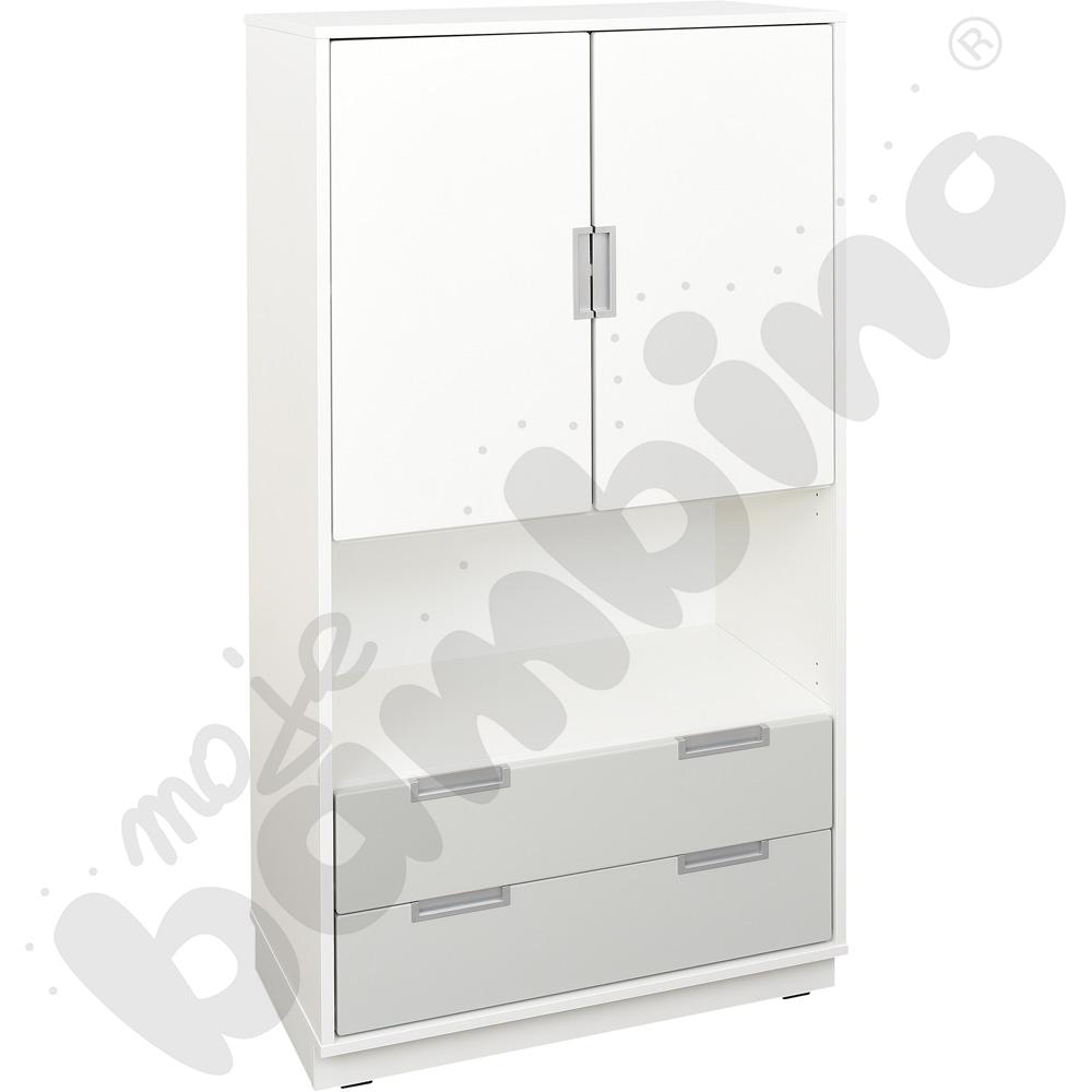 Quadro – szafka XL z 3 półkami, biała