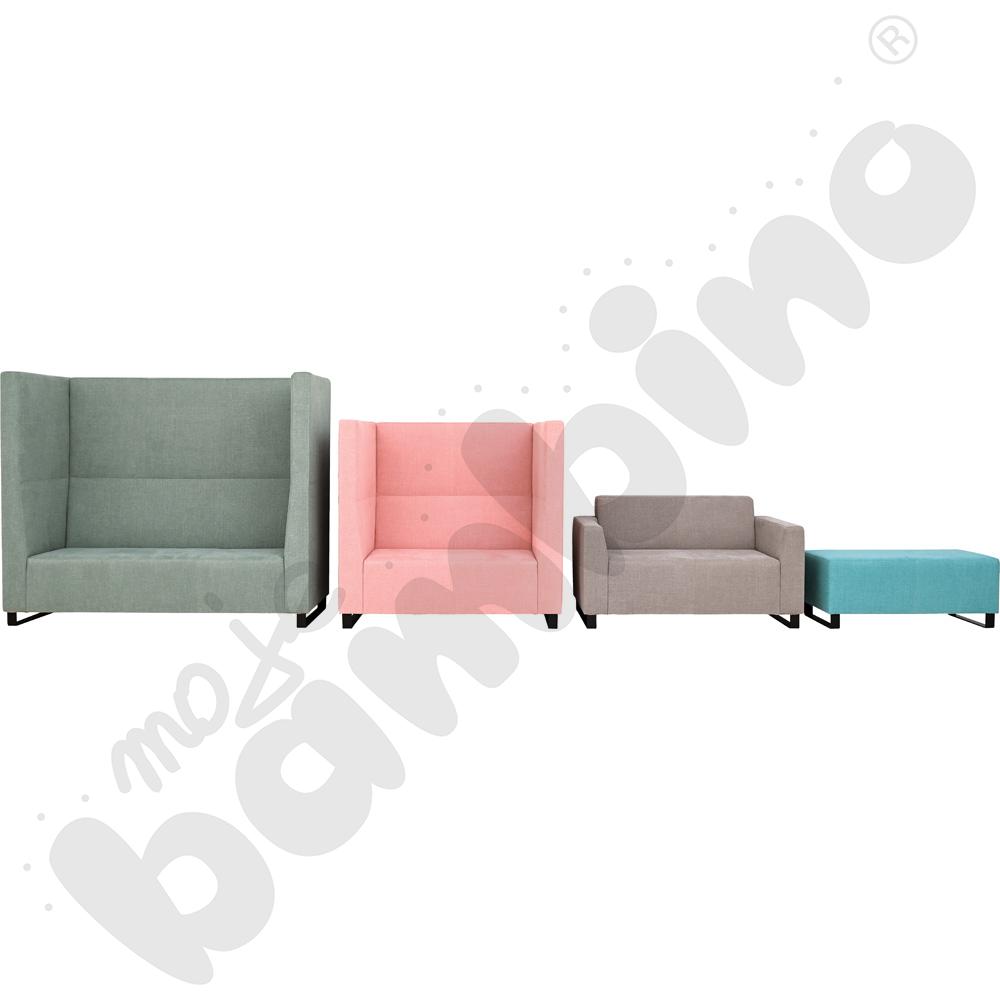 Sofa Universum 2-os. wys. 133 cm, 2 boki średnie, tkanina KG19