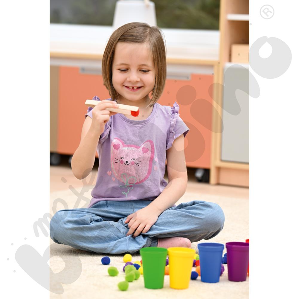 Kolorowe kubeczki do sortowania, 6 szt.