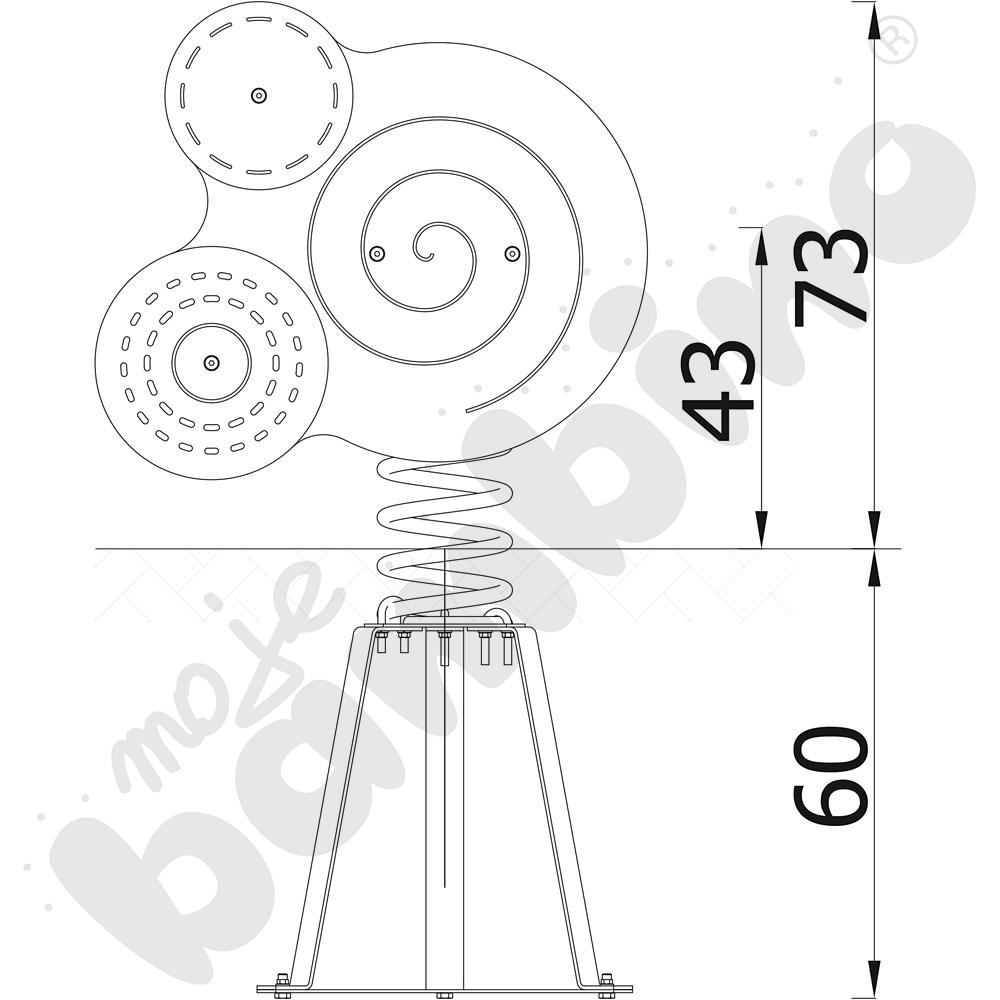 Milo - sprężynowiec 1 na podstawie metalowej