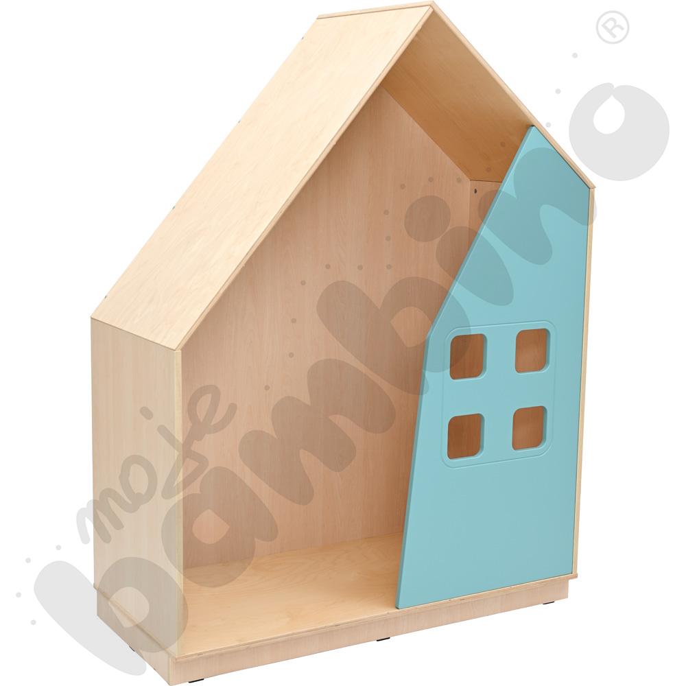 Quadro - szafka-domek - turkusowy pastel, skrzynia klon jasny
