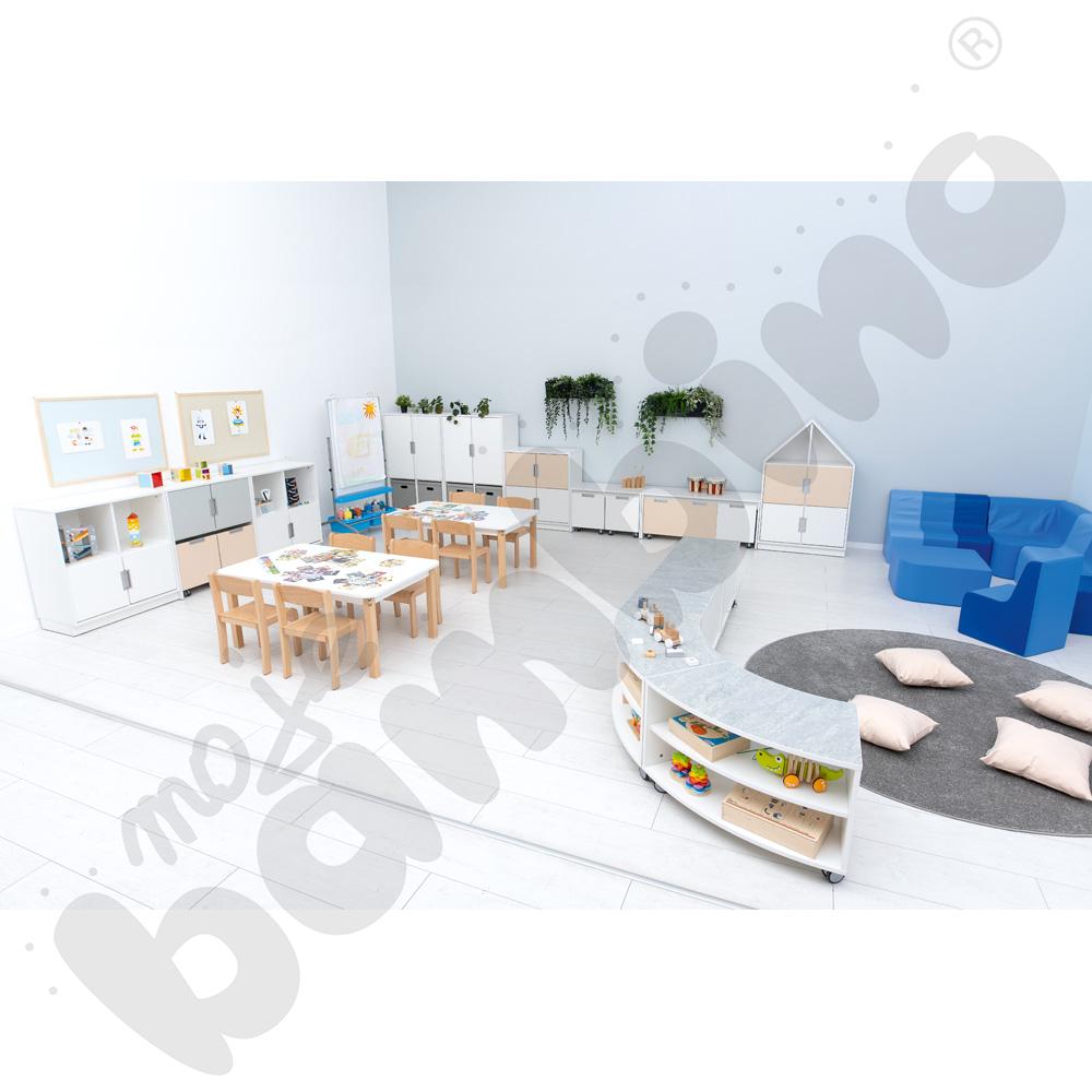 Blat prostokątny biały