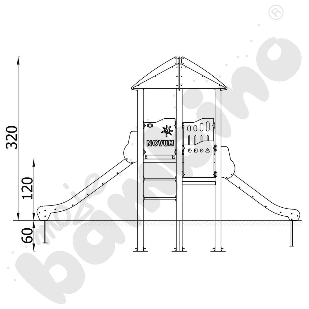 Orbis - baszta 4, metalowe słupy
