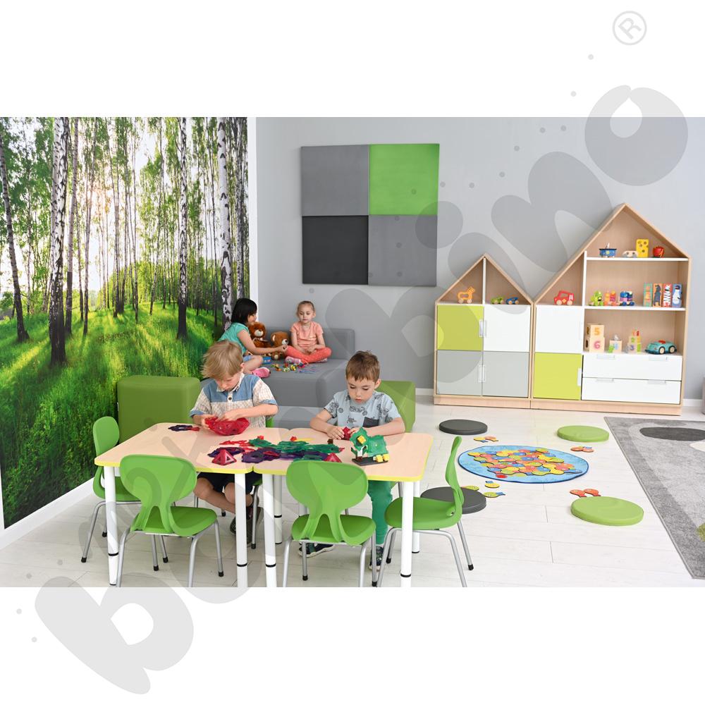 Nogi z reg. do blatów Quadro - białe, 4 szt. rozm. 0-3 (40-58 cm)