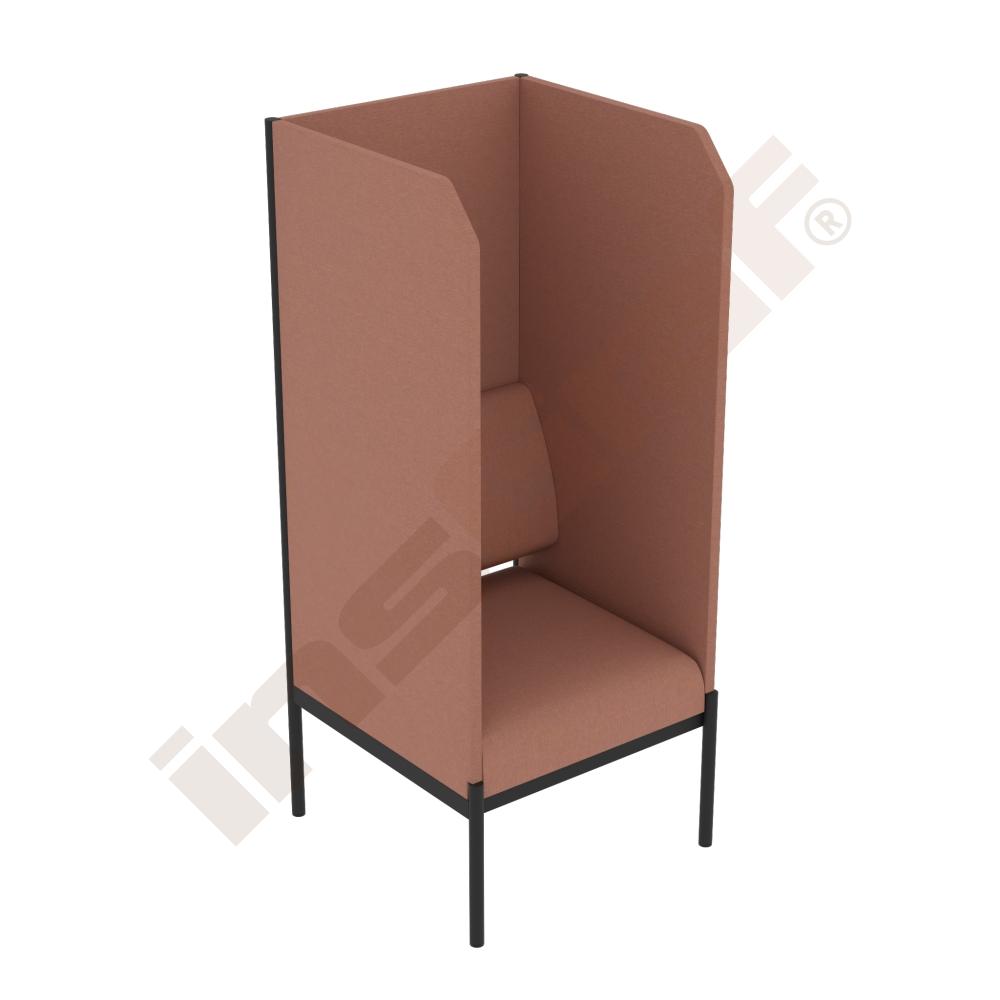 Křeslo Nexa High, 2 bočnice, konstrukce matná černá, látka RO11