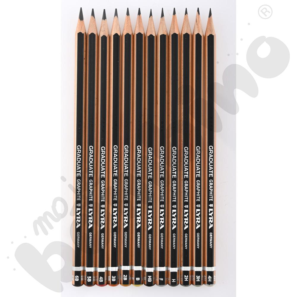 Ołówki o różnej twardości Lyra Graduate, 12 szt.