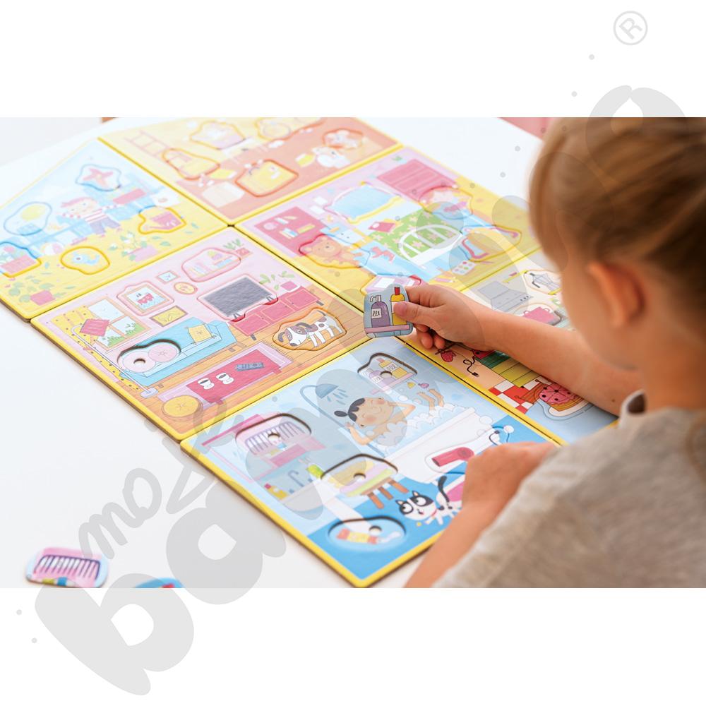 Ogromny dom - układanka Montessori