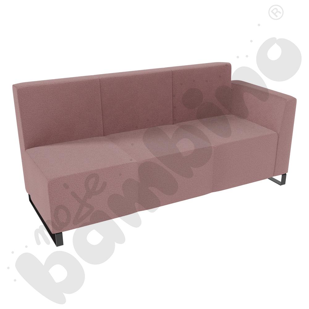 Sofa Universum 3-os. wys. 82 cm, bok niski prawy, tkanina KG19