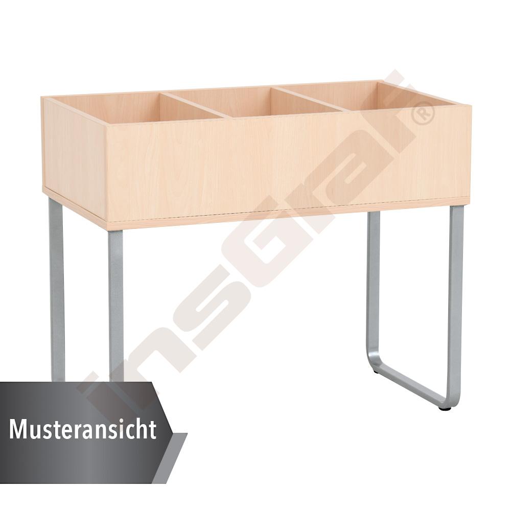 Grande Bücherkiste mit Gestell, H 55 cm, weiß
