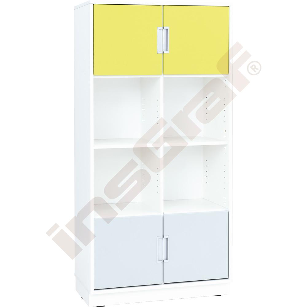 
Schrank XL mit Türen, B 79 - limone/grau (Quadro 151W-180°)
