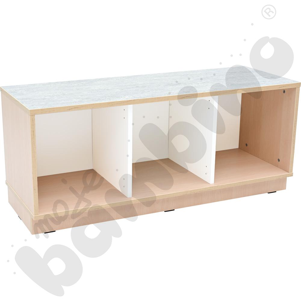 Quadro – szafka cicha S na 6 szuflad na cokole, klon jasny