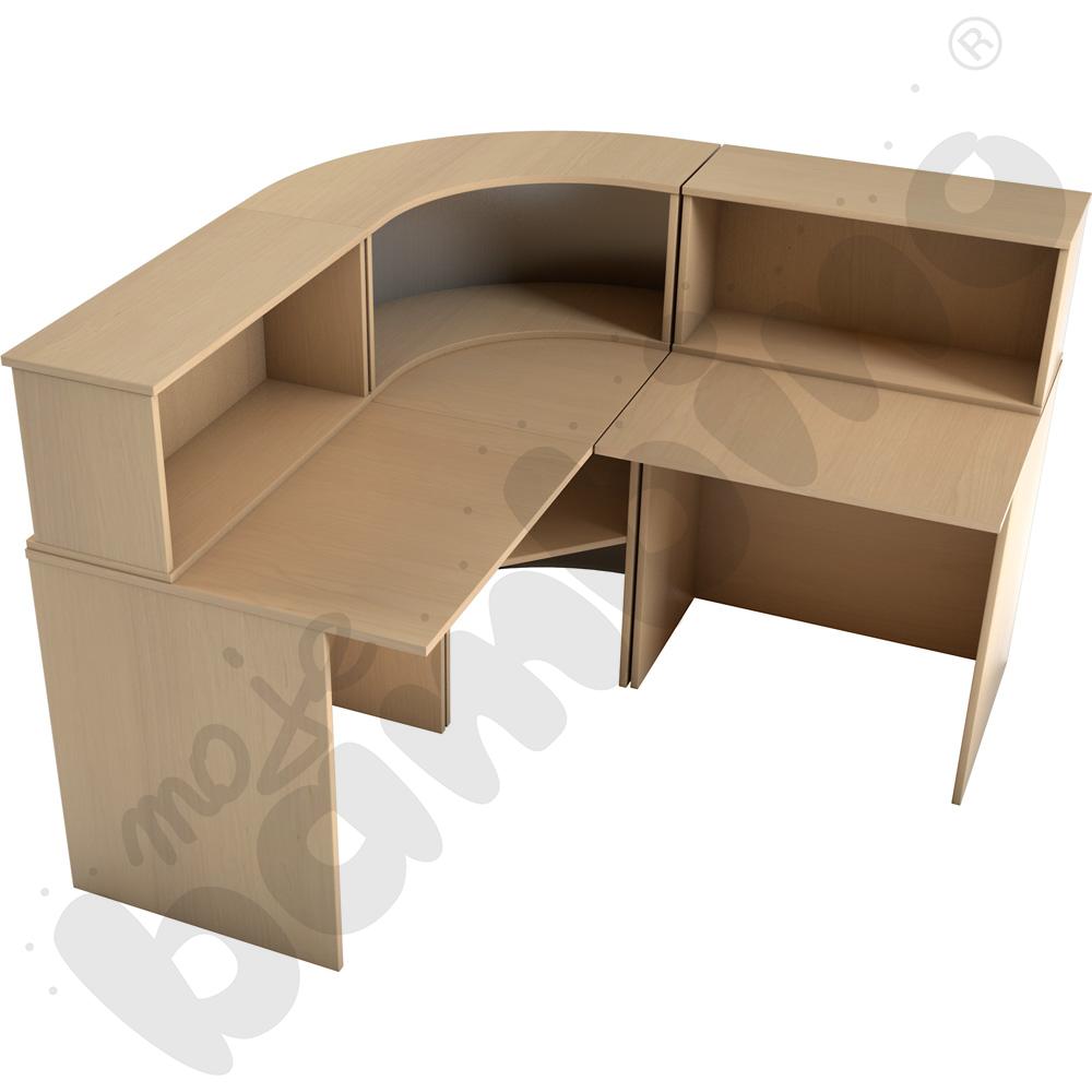 Narożna lada recepcyjna - klon 375