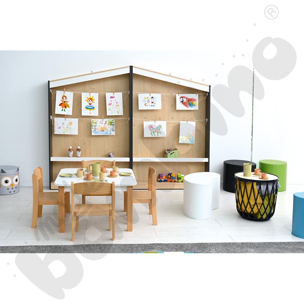 Szafka na prace plastyczne FLO prawa antracyt