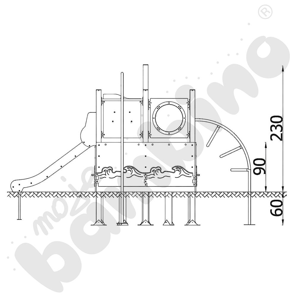 Quadro Statek z piaskownicą, recykling