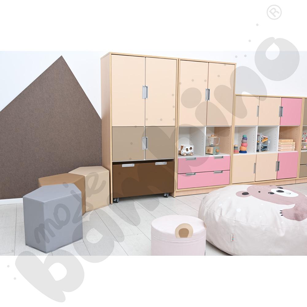 Quadro - regał wielofunkcyjny z 1 przegrodą, klon jasny