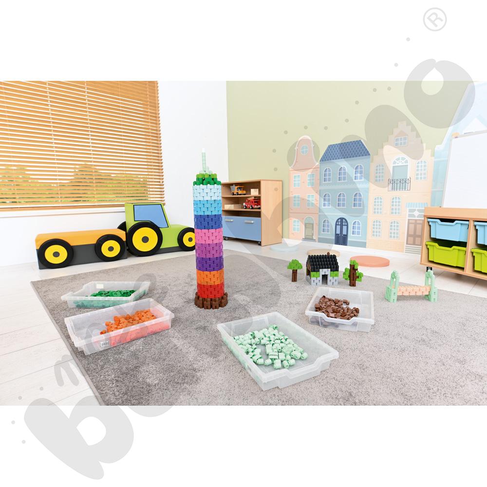 BOTZEES WALL - klocki 2-pinowe, ciemnofioletowe