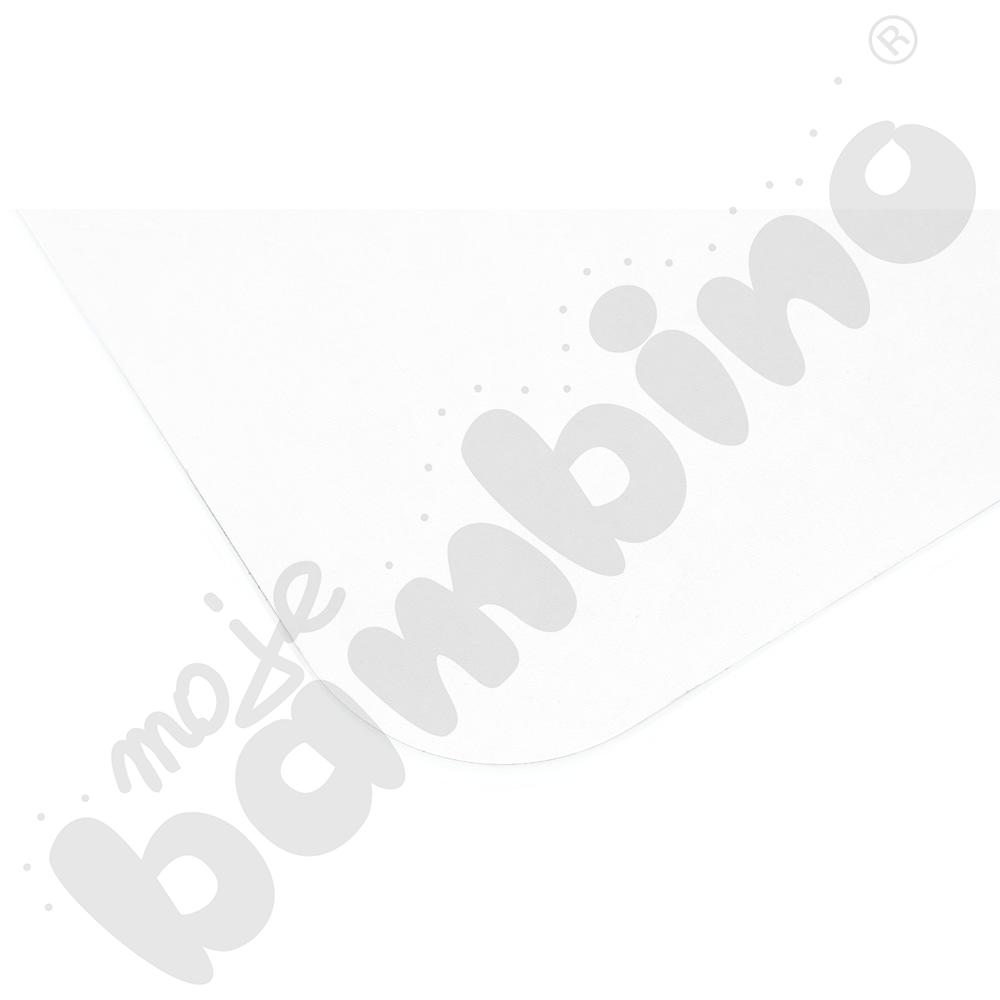 Blat Quadro biały prostokątny, białe obrzeże