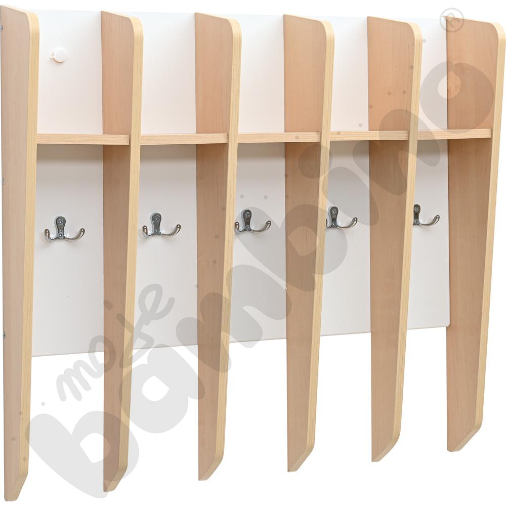 Półka na kubeczki i ręczniki, z przegrodami - biała