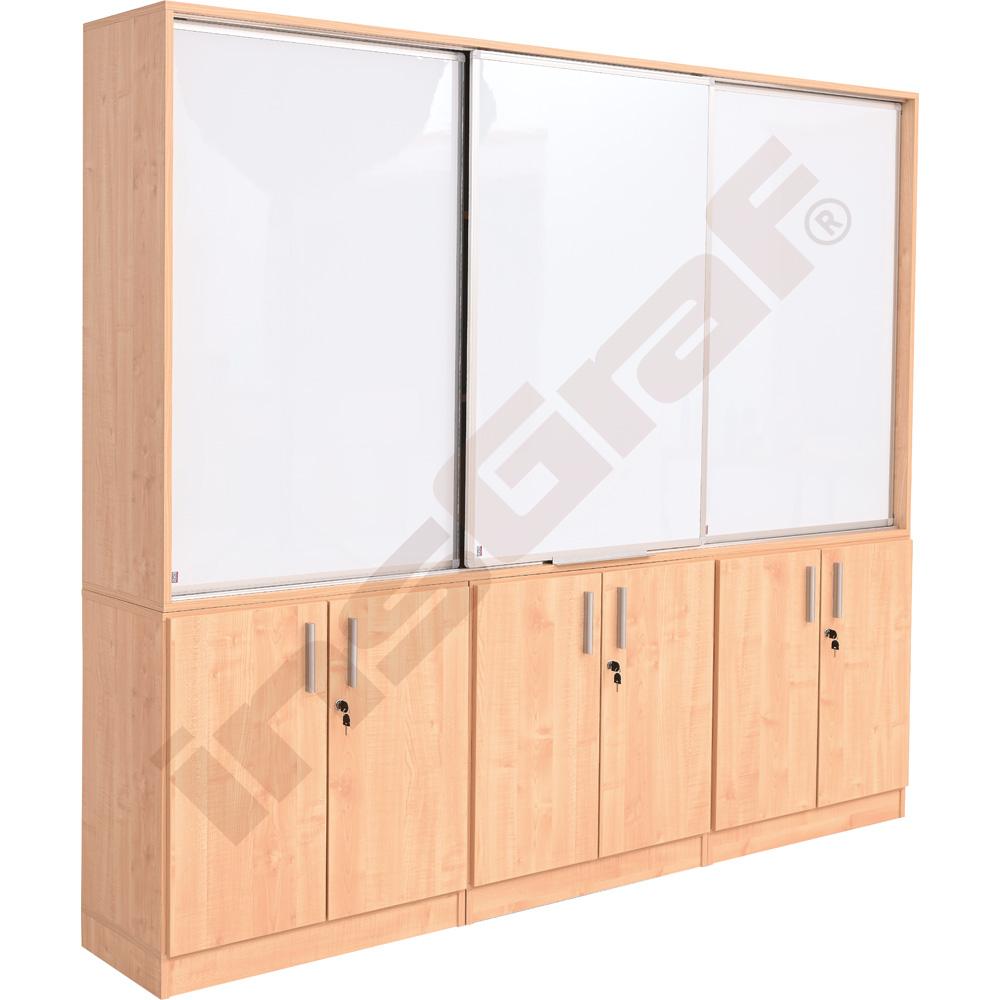 Sestava Expo s tabulemi - 3 moduly, javor 375, se soklem