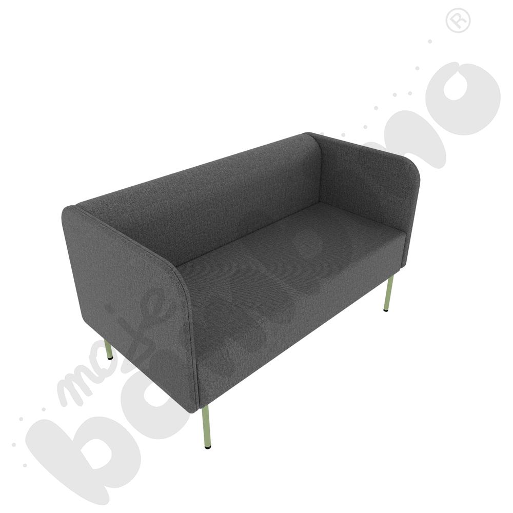 Sofa Versa 2-os. z plastikowymi stopkami, stelaż oliwkowy, tkanina RO39