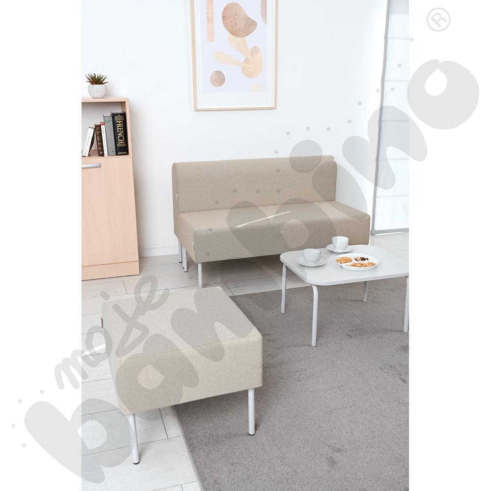 Moduł Versa 120x20x74 cm z plastikowymi stopkami, stelaż jasnoszary, tkanina RO37