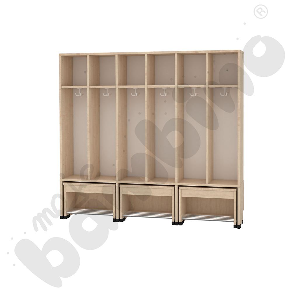 Szatnia Kropla trudnopalna z wysuwanym siedziskiem 6-os., wys. 35 cm