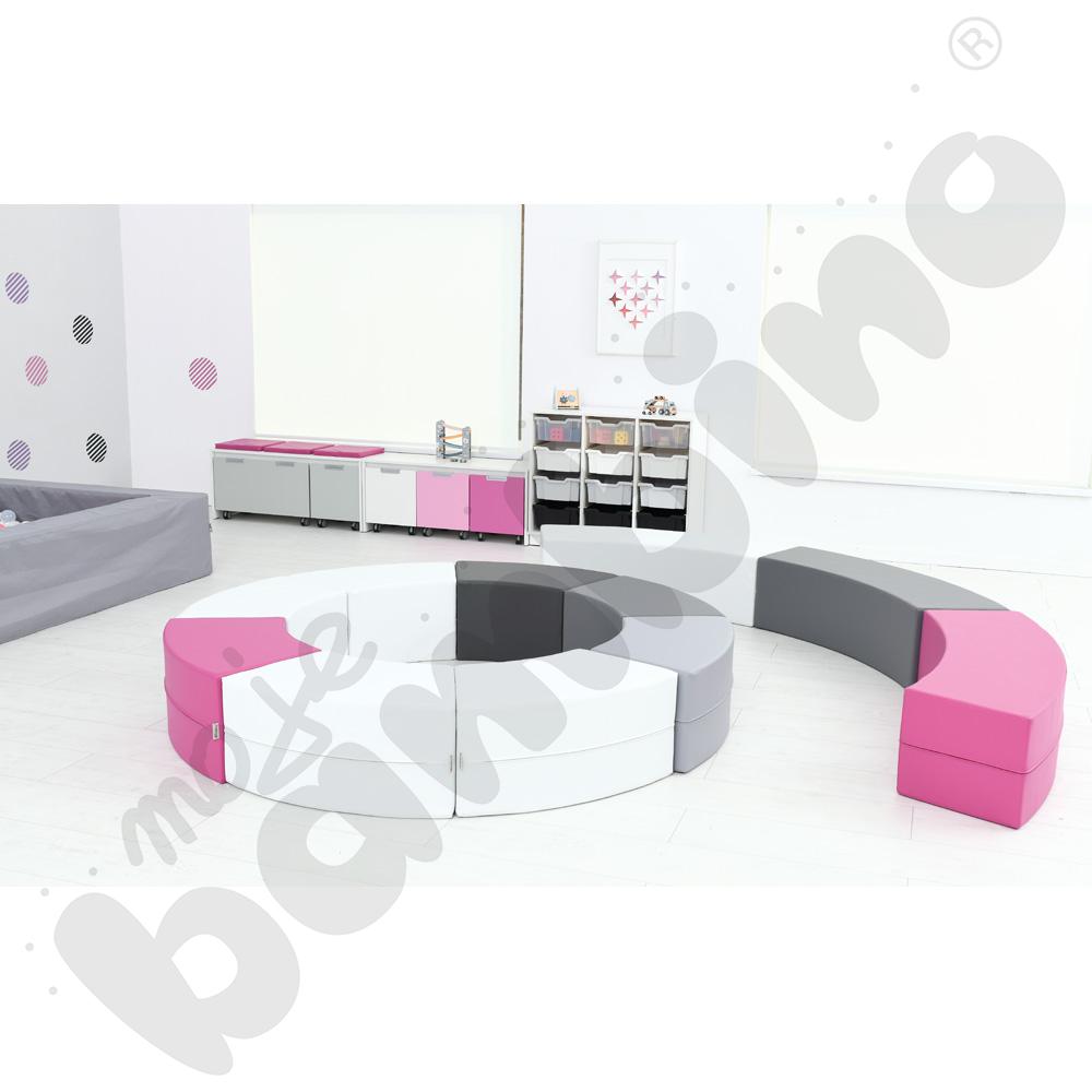 Siedzisko Paolo krótkie,  różowe