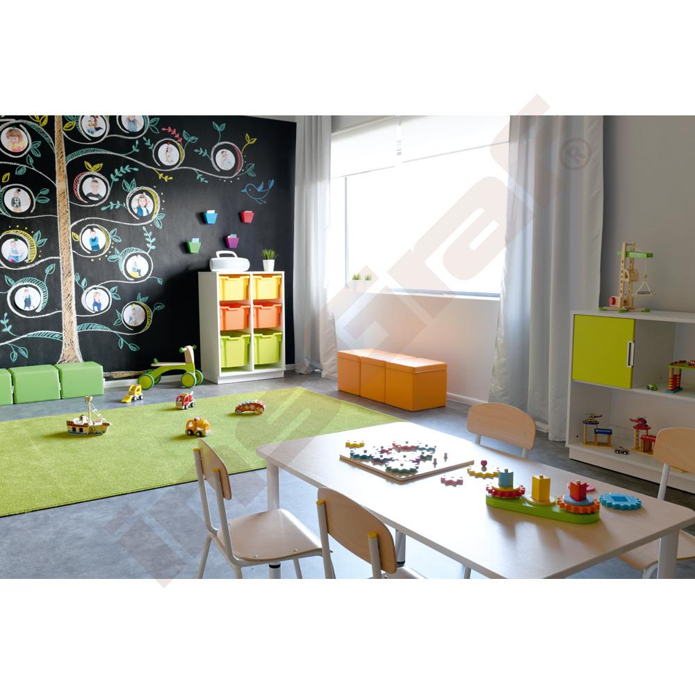 Quadro - skříňka M+ na plastové zásobníky, 2 sloupy - bílá  