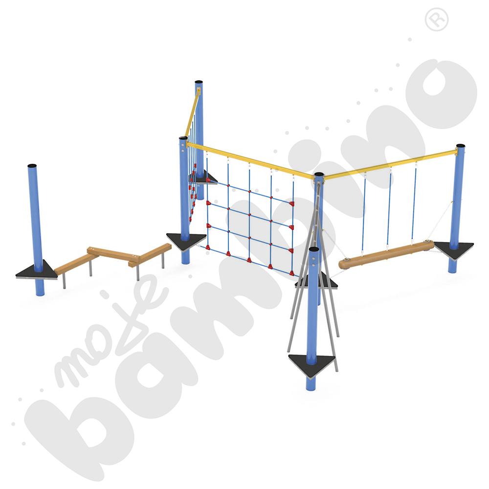 Zestaw Mini park linowy 1, metalowe słupy