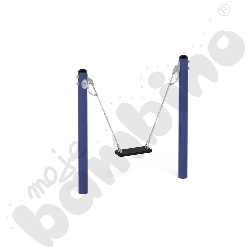 Huśtawka na słupach z zawiesiem prostym