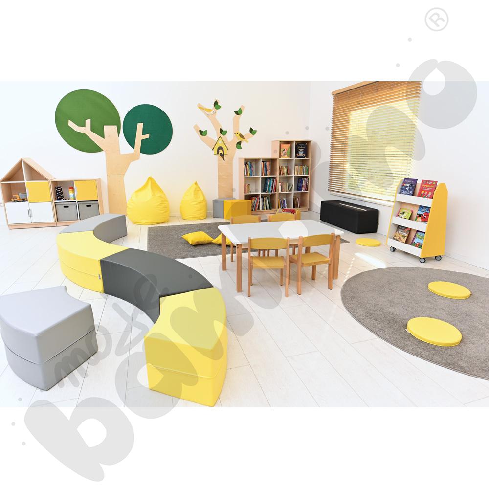 Siedzisko Paolo krótkie, jasnożółty pastel