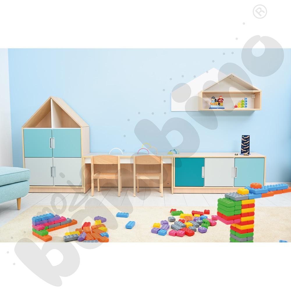 Quadro - szafka S na 6 szuflad na cokole, klon jasny