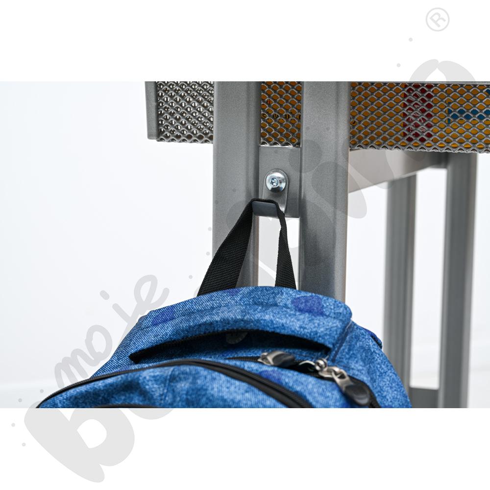 Stół IN-R 1-os. buk z koszykiem i krzesłem T, rozm. 3-4, aluminium