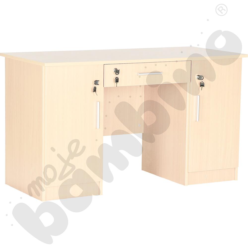 Biurko Vigo z 2 szafkami i szufladą klon 375